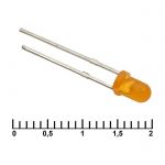 Светодиод 3 mm orange 30 mCd 20