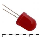 Светодиод 10 mm red 30 mCd 20