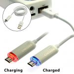 Шнур для моб. устр. USB to MicroUSB Red/Blue LED cheker