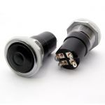 Кнопочный переключатель К4-1 ф20 черный (аналог)